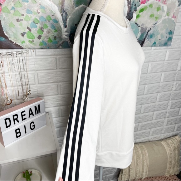 Adidas 3-Stripes Climalite Crew Sweatshirt - Picture 5 of 6